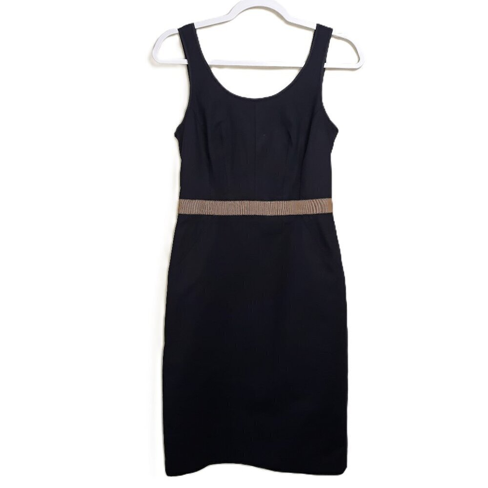 Club Monaco Navy Cotton Blend Sleeveless Sheath Mini Dress 4 Preppy Academia